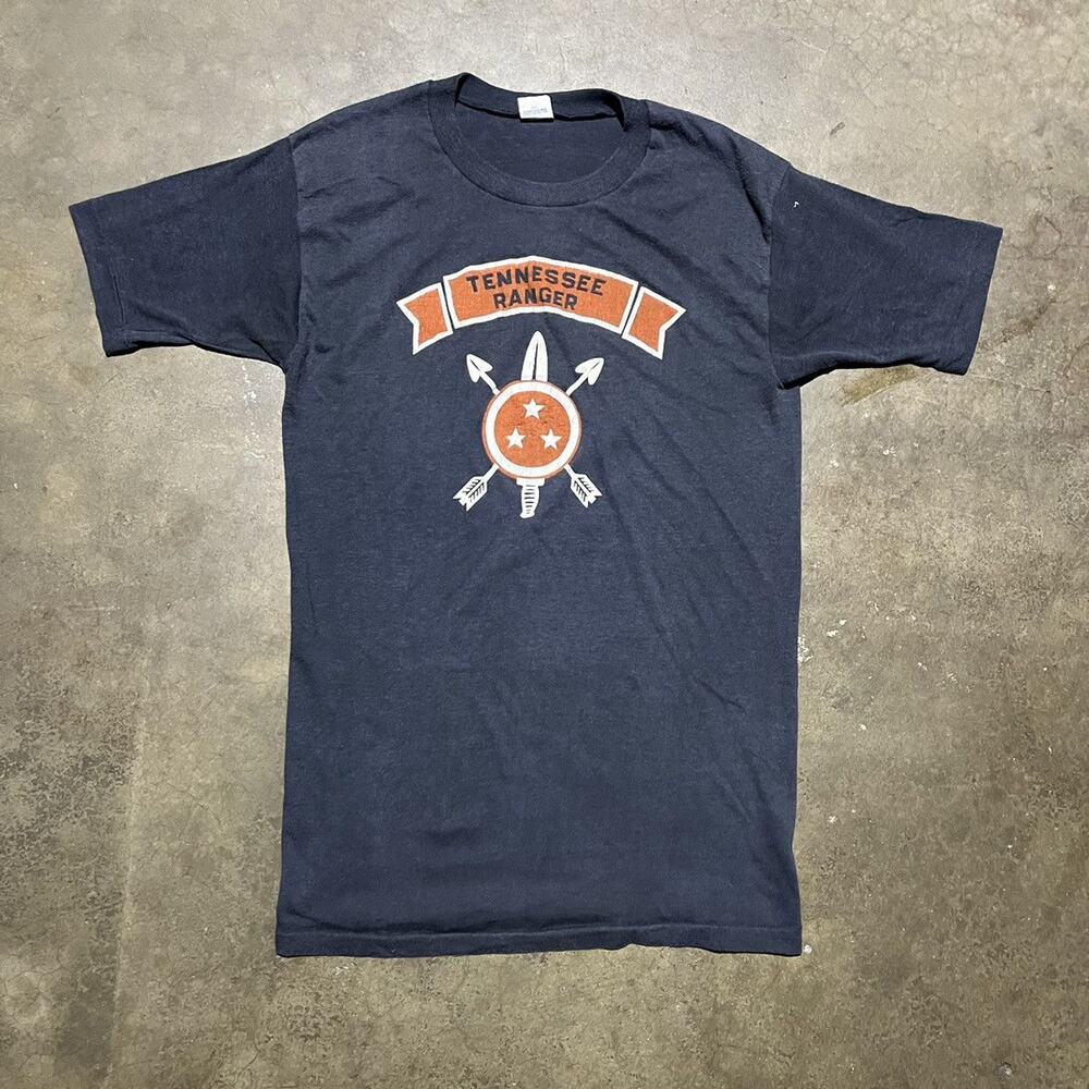 Vintage 70s Tennessee Ranger Black Faded T-Shirt